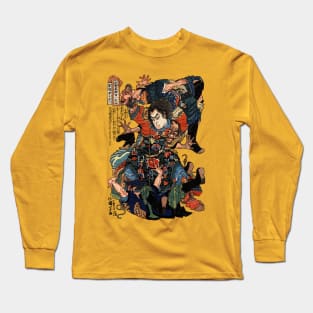 Japanese Ukiyoe by Utagawa Kuniyoshi Living Goddess of Lightning Long Sleeve T-Shirt